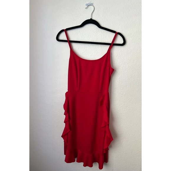 Red Summer Ruffle Dress - Picture 5 of 11